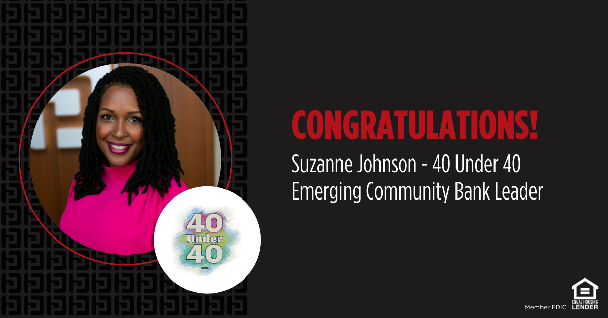 Suzanne Johnson Named to ICBA Independent Banker's 40 Under 40: 2021's Emerging Community Bank Leaders List